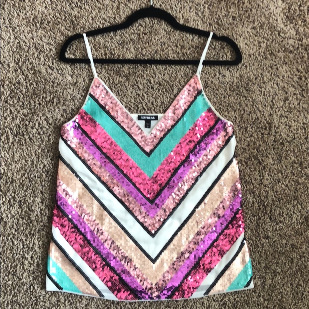Express Sequined Cami, Size S